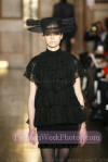 Black outfit and black hat at Fashion Week Photos Erdem from London Fashion Week February 2007