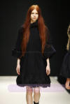 long red hair model at fashion week